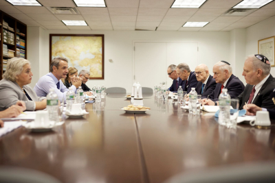 Συναντήσεις Μητσοτάκη με αντιπροσωπείες αμερικανοεβραϊκών οργανώσεων στη Νέα Υόρκη