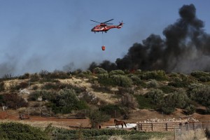 Φωτιά σε δασική έκταση στην περιοχή Αμπέλια Αγρινίου