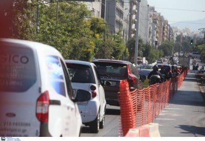 Διακοπή της κυκλοφορίας των οχημάτων στην αριστερή λωρίδα της Λ. Συγγρού