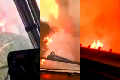 Φωτιές: Κόβουν... την «ανάσα» εικόνες μέσα από cockpit ενός Canadair (βίντεο)