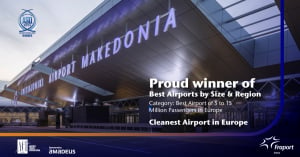 Ο αερολιμένας «Μακεδονία» ανάμεσα στα κορυφαία αεροδρόμια της Ευρώπης