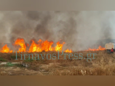 Υπό έλεγχο τέθηκε η φωτιά στον Μαυρόλιθο Λάρισας, κάηκε μέρος του φωτοβολταϊκού πάρκου
