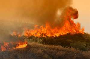 Αποφεύχθηκε ο κίνδυνος για τα χωριά Καλλιθέα κι Ελληνικό από τη φωτιά στην περιοχή του Ξυλοκάστρου