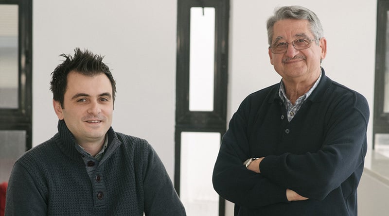 Οι ιδρυτές της εταιρείας. Δεξιά ο Γέωργιος Κυριακίδης και αριστερά ο Βασίλης Μπίνας.Picture creditsC.Tsoumplekas 1