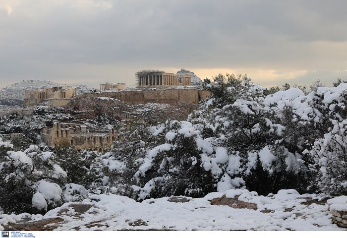 ΧΙΟΝΙΑ ΑΘΗΝΑ  Λευκή εισβολή με πυκνό χιόνι σε Αθήνα, Εύβοια, Στερεά Ελλάδα - Επί ποδός ο κρατικός μηχανισμός athina673