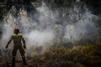 Πυρκαγιά σε αγροτοδασική έκταση στο Ηράκλειο Κρήτης - Σύλληψη ενός άνδρα