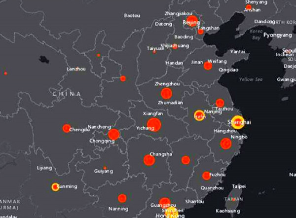 Κορονοϊός: Χάρτης απεικονίζει LIVE την εξάπλωση