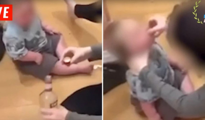 Χαμός με βίντεο που δείχνει γονείς να «κερνούν» σφηνάκια βότκας το μωρό τους