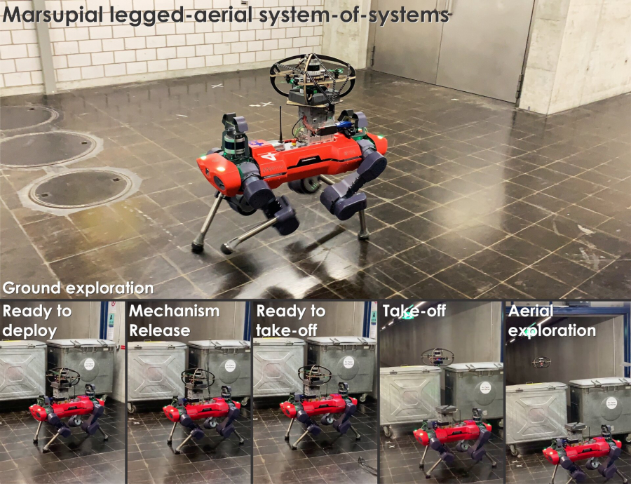 Μαρσιποφόρο ρομποτικό σύστημα συνδυάζει ένα επίγειο και ένα ιπτάμενο ρομπότ