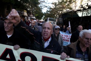 Συγκέντρωση συνταξιούχων στο κέντρο της Αθήνας