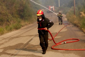 Μεγάλη πυρκαγιά σε βιομηχανία στα Οινόφυτα
