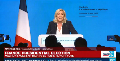 Μαρίν Λεπέν: «Στόχος μου να είναι η Γαλλία χώρα ειρήνης, να είναι κυρίαρχη»