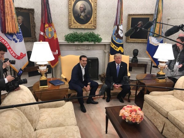 Η άφιξη του πρωθυπουργού Αλέξη Τσίπρα στο Λευκό Οίκο