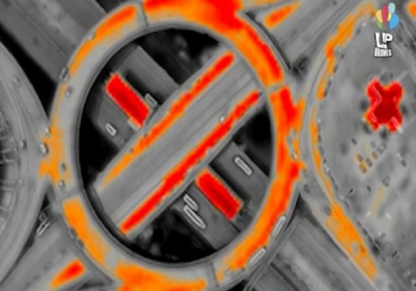 Η… καυτή Λεωφόρος Κηφισίας: Εντυπωσιακό βίντεο με θερμική απεικόνιση του καύσωνα (vid)