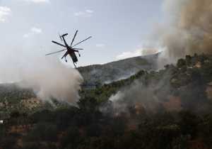 Σε εξέλιξη μεγάλη πυρκαγιά στη νότια Κρήτη