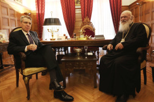 Αρχιεπίσκοπος Ιερώνυμος: Συνάντηση με τον Αμερικάνο πρέσβη Τζέφρι Πάιατ