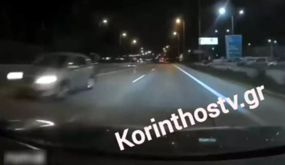 Βίντεο ντοκουμέντο με αυτοκίνητο να πηγαίνει ανάποδα με μεγάλη ταχύτητα στην Εθνική Οδό