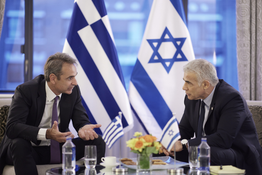 Στο «τραπέζι» η ενεργειακή συνεργασία Ελλάδας - Ισραήλ: Η συνάντηση Μητσοτάκη με τον Λαπίντ στην Σύνοδο του ΟΗΕ