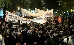 Διαμαρτυρία ενάντια στη λιτότητα στη Θεσσαλονίκη
