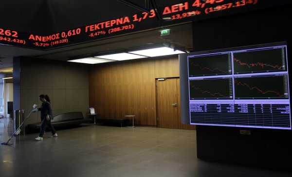 Μεγάλη πτώση στο χρηματιστήριο Αθηνών