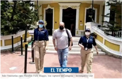 Η στιγμή της σύλληψη του πρεζέμπορα στην Καρταχένα της Κολομβίας./Police Colombia