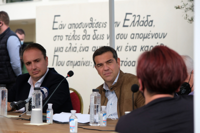 Τσίπρας: «Αδιανόητο ότι τρεις μήνες μετά την καταστροφή ο κ. Μητσοτάκης δεν έχει έρθει στη βόρεια Εύβοια» (εικόνες)