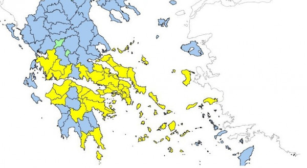 Υψηλός ο κίνδυνος πυρκαγιάς για Αττική, Εύβοια, Στερεά Ελλάδα και περιοχές της Πελοποννήσου, αύριο Πέμπτη