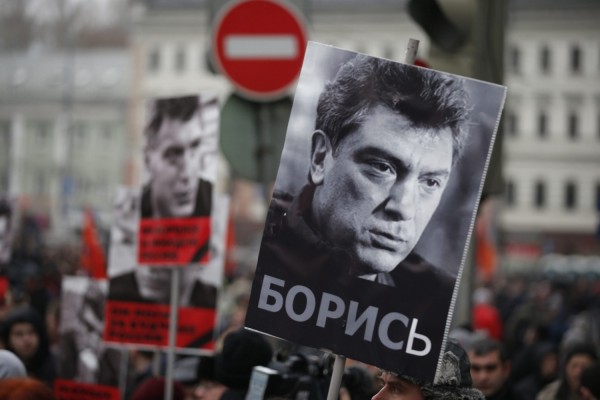 Πορεία προς τιμήν του δολοφονηθέντος Ρώσου πολιτικού Μπορίς Νεμτσόφ