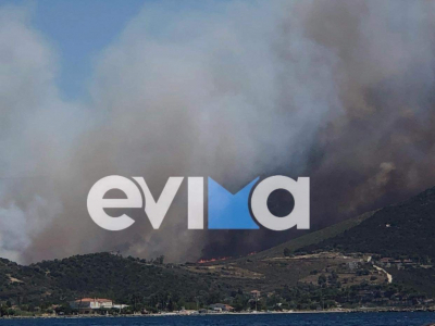 Ανεξέλεγκτη η φωτιά στην Εύβοια: Kλειστός ο δρόμος από Στύρα προς Ν. Στύρα