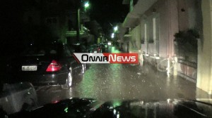 Ισχυρή βροχόπτωση χτύπησε το Μεσολόγγι (video)