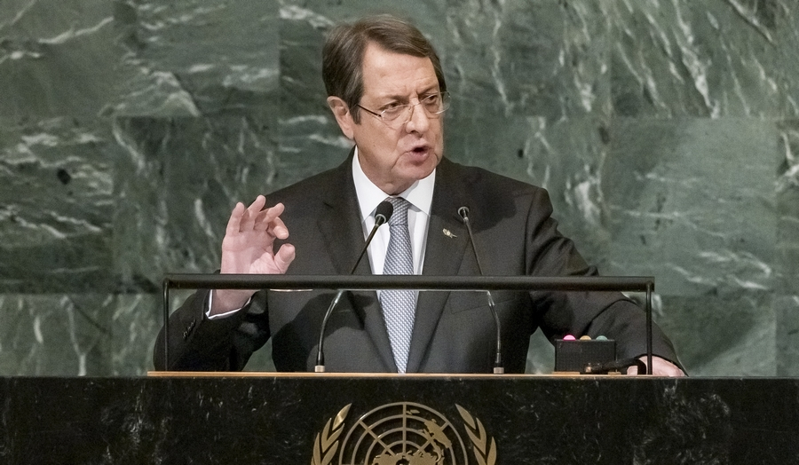 Λάβρος κατά Ερντογάν ο Αναστασιάδης στον ΟΗΕ: Τολμά και μιλάει ενώ απειλεί τα ελληνικά νησιά και κατέχει το 37% της Κύπρου