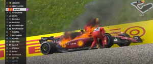 Formula 1: Στις φλόγες η Ferrari του Κάρλος Σάινθ, πρόλαβε και βγήκε από το μονοθέσιο (βίντεο)