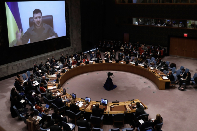 Συμβούλιο Ασφαλείας ΟΗΕ: Ο Ζελένσκι κατήγγειλε γενοκτονία, «Ρώσοι στρατιώτες βιάζουν και σκοτώνουν για ευχαρίστηση»