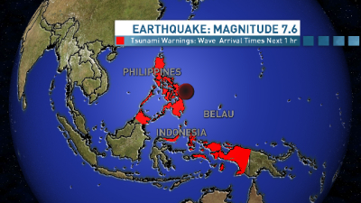 Φιλιππίνες: Σεισμός 7,6 Ρίχτερ - Προειδοποίηση για «καταστροφικό τσουνάμι» - Video από την ώρα του σεισμού