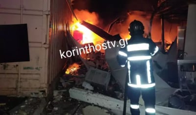 Τραγωδία στην Κόρινθο: Ένας νεκρός μετά από ισχυρή έκρηξη σε επιχείρηση εστίασης στην Κόρινθο (βίντεο)