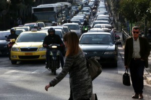 Κυκλοφοριακό κομφούζιο στους δρόμους της Αθήνας λόγω βροχόπτωσης