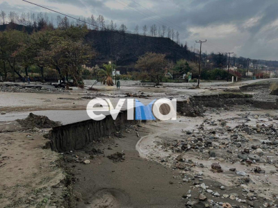 Εικόνες καταστροφής στη Βόρεια Εύβοια: Απεγκλωβίστηκαν 100 κάτοικοι