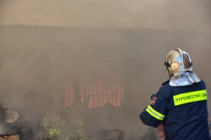 Λάρισα: Μεγάλη πυρκαγιά σε μονοκατοικία