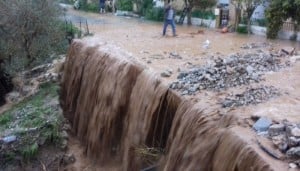 Καταστροφές από την έντονη βροχόπτωση στα Σφακιά