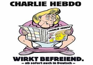 Το σκίτσο του Charlie Hebdo με τη Μέρκελ στην τουαλέτα