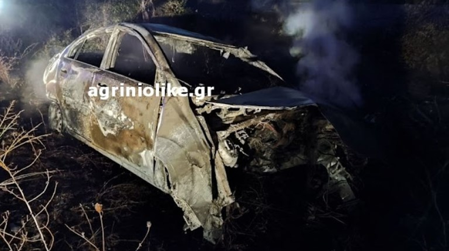 Τραγωδία στο Μεσολόγγι: Κάηκε ζωντανός μέσα στο αυτοκίνητό του (εικόνες)