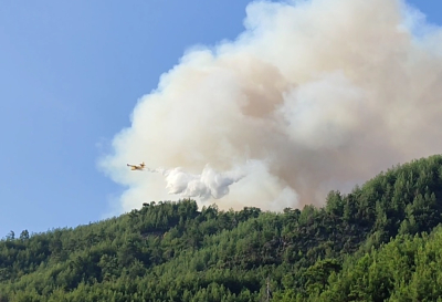 Μαίνεται ανεξέλεγκτη η φωτιά στη Θάσο: Εντολή εκκένωσης για τα Κοίνυρα (εικόνες, βίντεο)