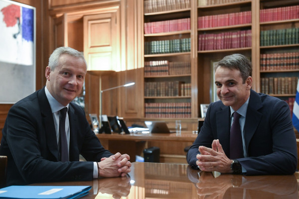 Ο Γάλλος υπουργός Οικονομικών, Μπρουνό Λεμέρ, επισκέφθηκε τον Χρήστο Σταϊκούρα και τον Κυριάκο Μητσοτάκη (vid)