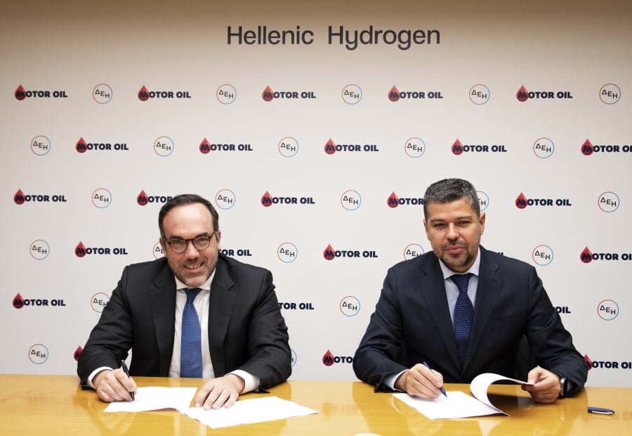 «Hellenic Hydrogen» : Επίσημη σύσταση της κοινοπρακτικής εταιρείας των Motor Oil και ΔΕΗ