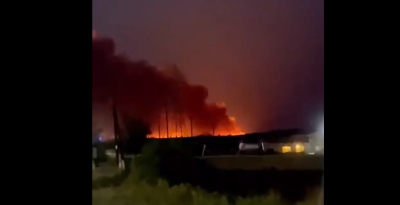 Φωτιά σε αποθήκη πυρομαχικών στο Μπέλγκοροντ της Ρωσίας (βίντεο)