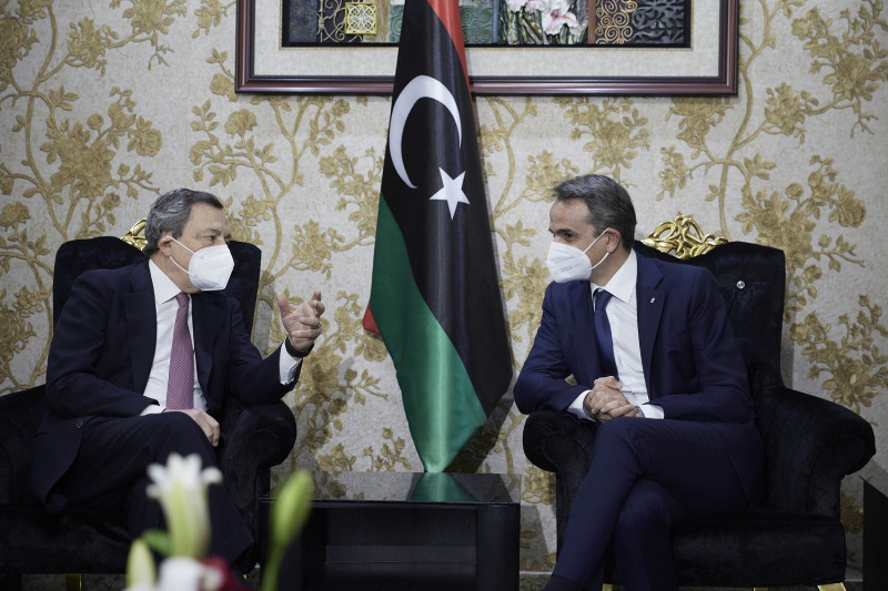 Συνάντηση Μητσοτάκη - Ντράγκι στη Λιβύη για την ανασυγκρότηση της χώρας