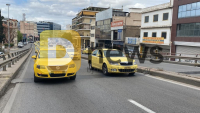 Έντονη διαμαρτυρία των οδηγών ταξί και αυτοκινητοπομπή μέχρι το ΥΠΟΙΚ (εικόνες, βίντεο)