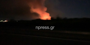 Φωτιά σε εργοστάσιο ανακύκλωσης στην Κόρινθο