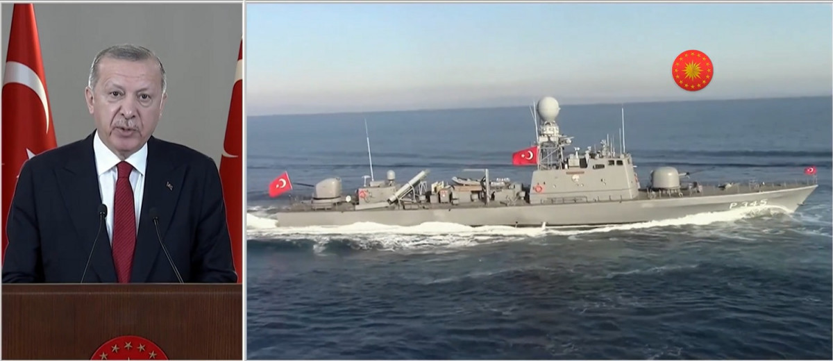 Τουρκία: Νέες προκλήσεις από Ερντογάν, μίλησε για «στέρηση τουρκικών δικαιωμάτων» με φόντο... πολεμικά πλοία