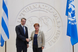 ΔΝΤ: Τη στήριξή της στην Ελλάδα εξέφρασε η γ.γ. Κρισταλίνα Γκεοργκίεβα στη συνάντησή της με τον Μητσοτάκη